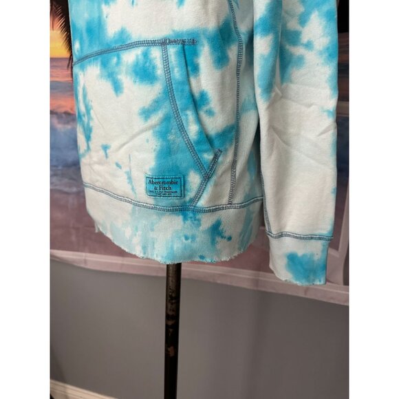 Abercrombie & Fitch blue tie dye hoodie with slip pocket - Picture 4 of 4